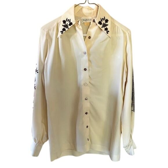 1970s Leatherstocking Leather Skirt & Vest w/  Embroidered Top (XS–Small) - Picture 4 of 16